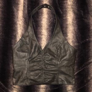 Wilson Leather halter top. Sz M